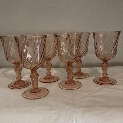 Pink luminarc Rosaline wine glasses
