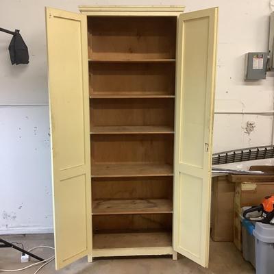 176 Cream Color 6-Shelf Cabinet Cupboard