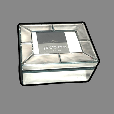 Christmas Luxe Mirrored Photo Storage Box