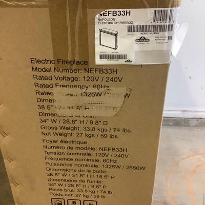 181 Napoleon Electric 33" Firebox Fireplace