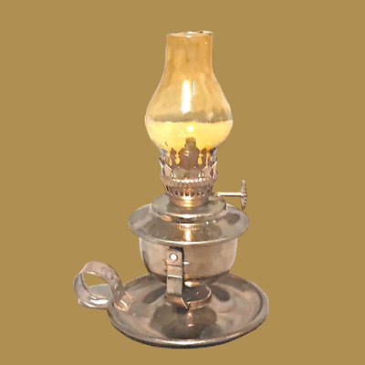 Copper Tone Articulating Finger OIl Lamp