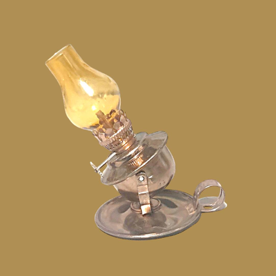 Copper Tone Articulating Finger OIl Lamp