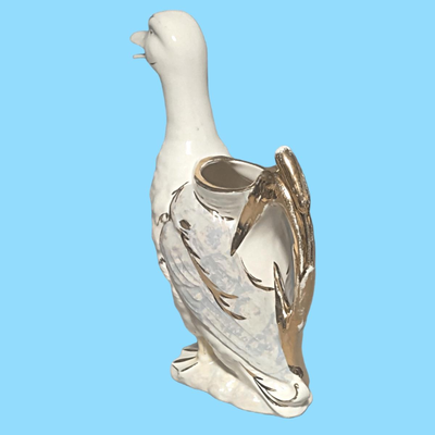 Vintage Majolica Ceramic Duck Pitcher