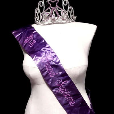 Authentic Beauty Pageant Sash & Crown #3