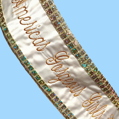Authentic Beauty Pageant Sash & Crown #7