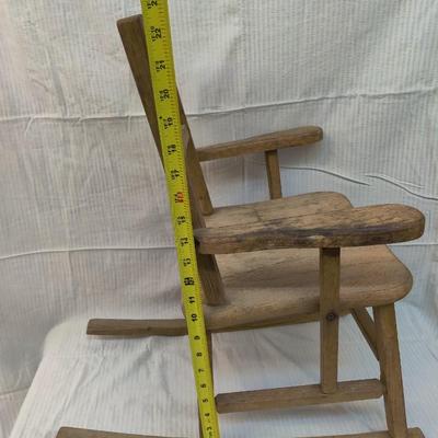 VINTAGE CHILDREN'S WOOD ROCKING CHAIR