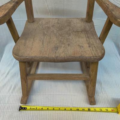 VINTAGE CHILDREN'S WOOD ROCKING CHAIR
