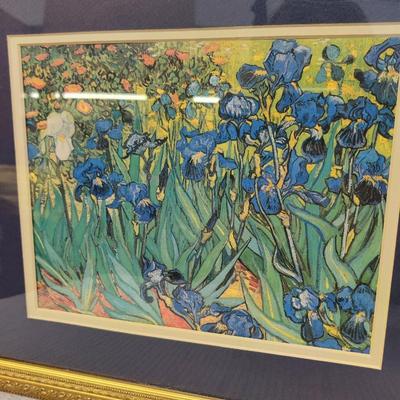 VINCENT VAN GOGH 'LES IRISES' FRAMED ART PRINT