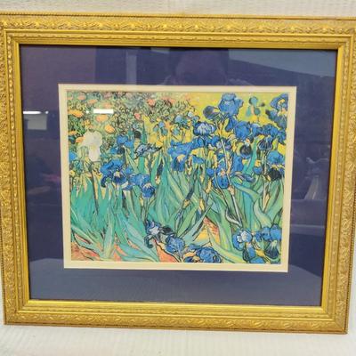 VINCENT VAN GOGH 'LES IRISES' FRAMED ART PRINT