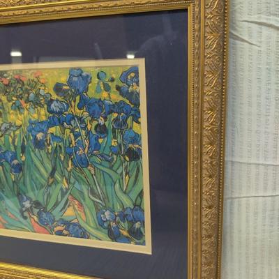 VINCENT VAN GOGH 'LES IRISES' FRAMED ART PRINT
