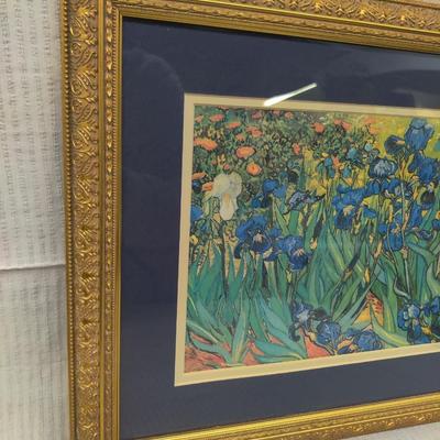 VINCENT VAN GOGH 'LES IRISES' FRAMED ART PRINT