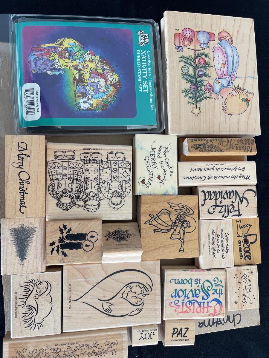 Scrapbooking rubber stamps