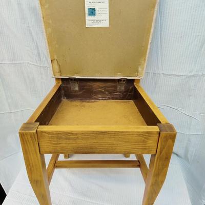 VINTAGE COTTONSMITH FURNITURE MFG. CO. SEWING MACHINE CHAIR WITH STORAGE