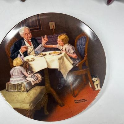 Vintage Knowles Heritage Americana Series Norman Rockwell Collector Art Plates with COA
