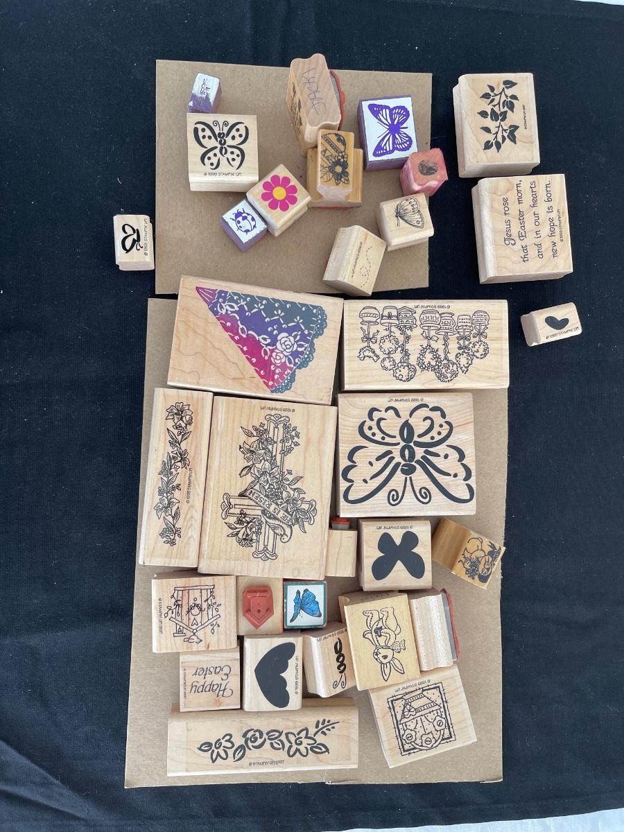 Scrapbooking rubber stamps