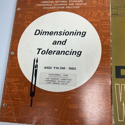 Lot of Vintage Engineering Books Dimensioning, Design Worksheets, & More