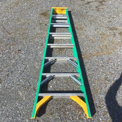 195 Werner Fiberglass 8-ft Step Ladder