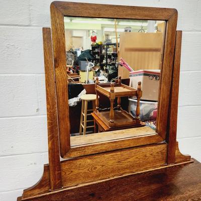 ABERNATHY TIGER WOOD DRESSER W/ MIRROR