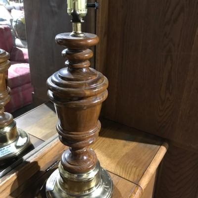 wood base lamp