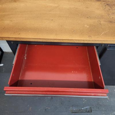 LARGE CRAFTSMAN WORK BENCH & TOOL CABINET
