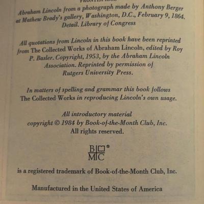 1984 ABRAHAM LINCOLN - MYSTIC CHORDS OF MEMORY: A SELECTION FROM LINCOLN'S WRITINGS