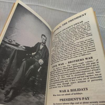 1985 FAMOUS STATEMENTS, SPEECHES & STORIES OF ABRAHAM LINCOLN