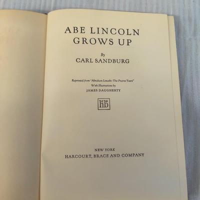1928 ABE LINCOLN GROWS UP by CARL SANDBURG