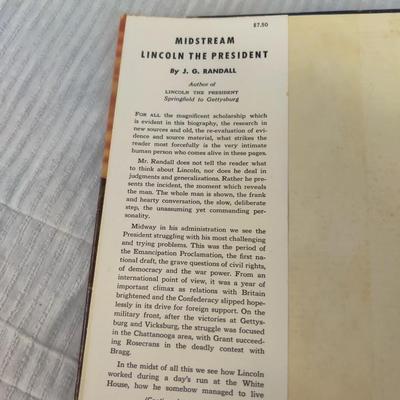 1953 MIDSTREAM - LINCOLN THE PRESIDENT by J.G. RANDALL