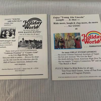 1989, 1991 SOUVENIR PROGRAM: YOUNG ABE LINCOLN (2 BOOKLETS AND 3 PAMPHLETS)