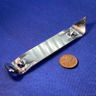 SHINY METAL BOTTLE OPENER w/ FRIDGE MAGNET