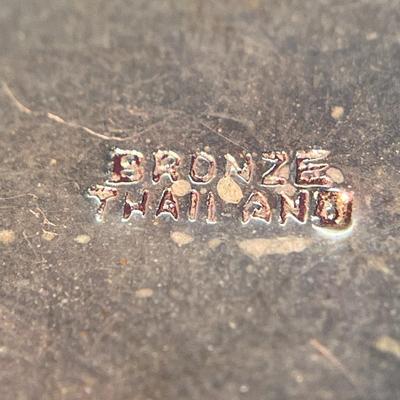 DETAILED BRONZE CLOISONNE PILLBOX THAILAND