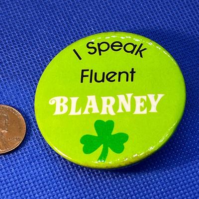 IRISH PIN BACK BUTTON