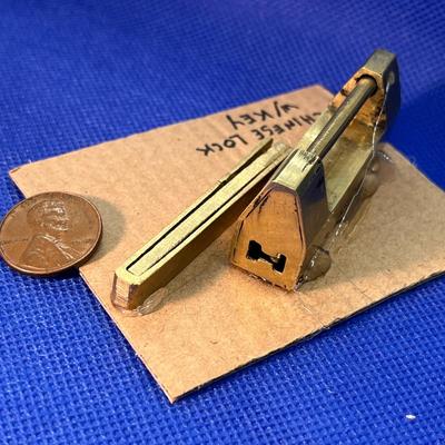 BRASS CHINESE STYLE LOCK WITH KEY