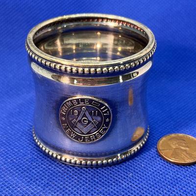 ANTIQUE MASONIC NAPKIN RING NEW JERSEY