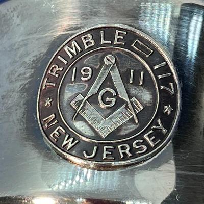 ANTIQUE MASONIC NAPKIN RING NEW JERSEY