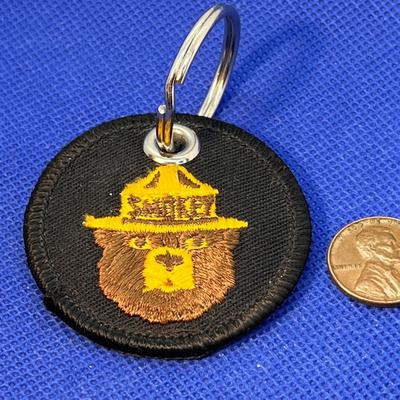 SMOKEY BEAR KEY CHAIN EMBROIDERED