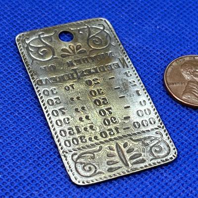 MID 1800â€™S NEEDLES, THREAD METAL STAMP CHART