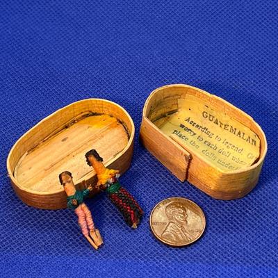 TINY GUATEMALA STRING DOLLS IN TINY RUSH BOX