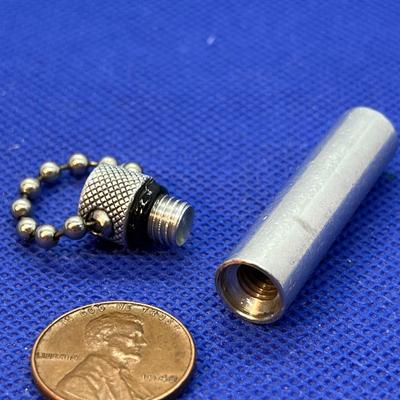 SMALL METAL VIAL WITH SCREW TOP AND RUBBER SEAL