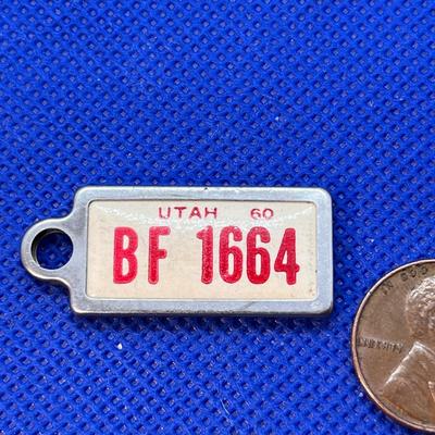 SINGLE UTAH 1960 MINI LICENSE PLATE D.A.V.