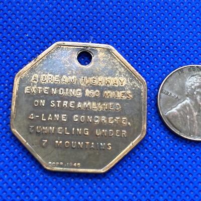 PENNSYLVANIA SUPER HIGHWAY TOKEN 1946