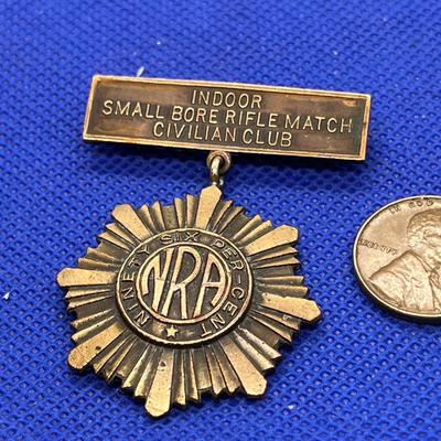 VINTAGE N.R.A. RIFLE MATCH MEDAL 96%
