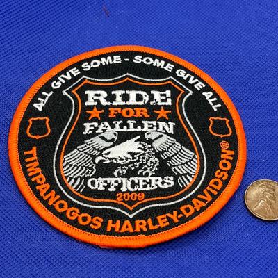 LARGE HARLEY DAVIDSON PATCH FALLEN OFFICERS