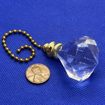 CRYSTAL FACETED LAMP PULL CHAIN