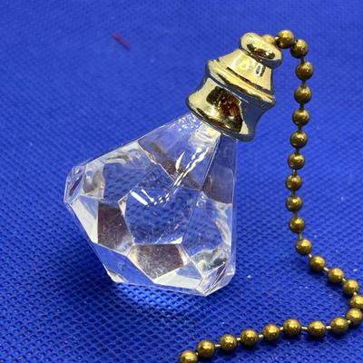 CRYSTAL FACETED LAMP PULL CHAIN