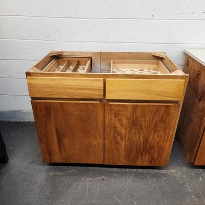 VINTAGE SOLID WOOD KITCHEN / UTILTY CABINET #1