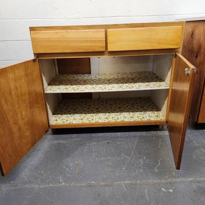 VINTAGE SOLID WOOD KITCHEN / UTILTY CABINET #1