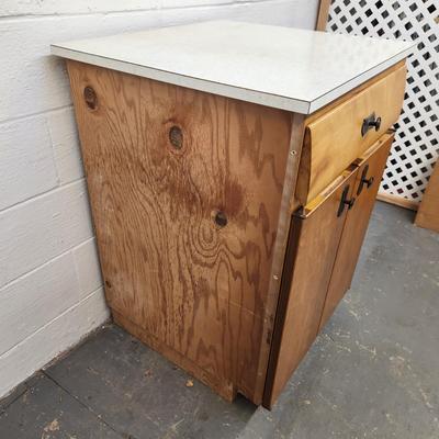 VINTAGE SOLID WOOD KITCHEN / UTILITY CABINET #2