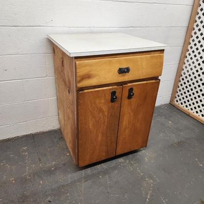 VINTAGE SOLID WOOD KITCHEN / UTILITY CABINET #2