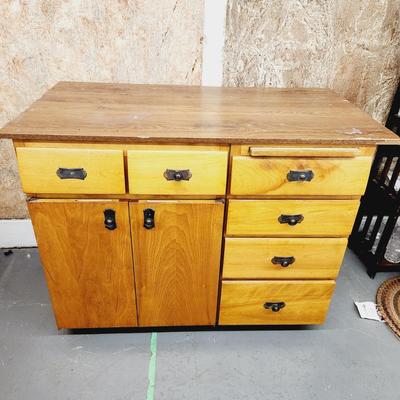 VINTAGE MC SOLID WOOD KITCHEN / UTILTIY CABINET